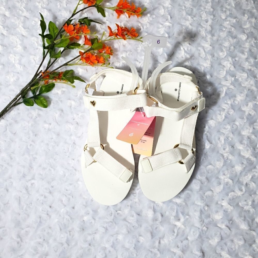 Stoney Clover Lane x Target size 6 white sandals